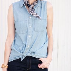 Women shirt sleeveless denim Style